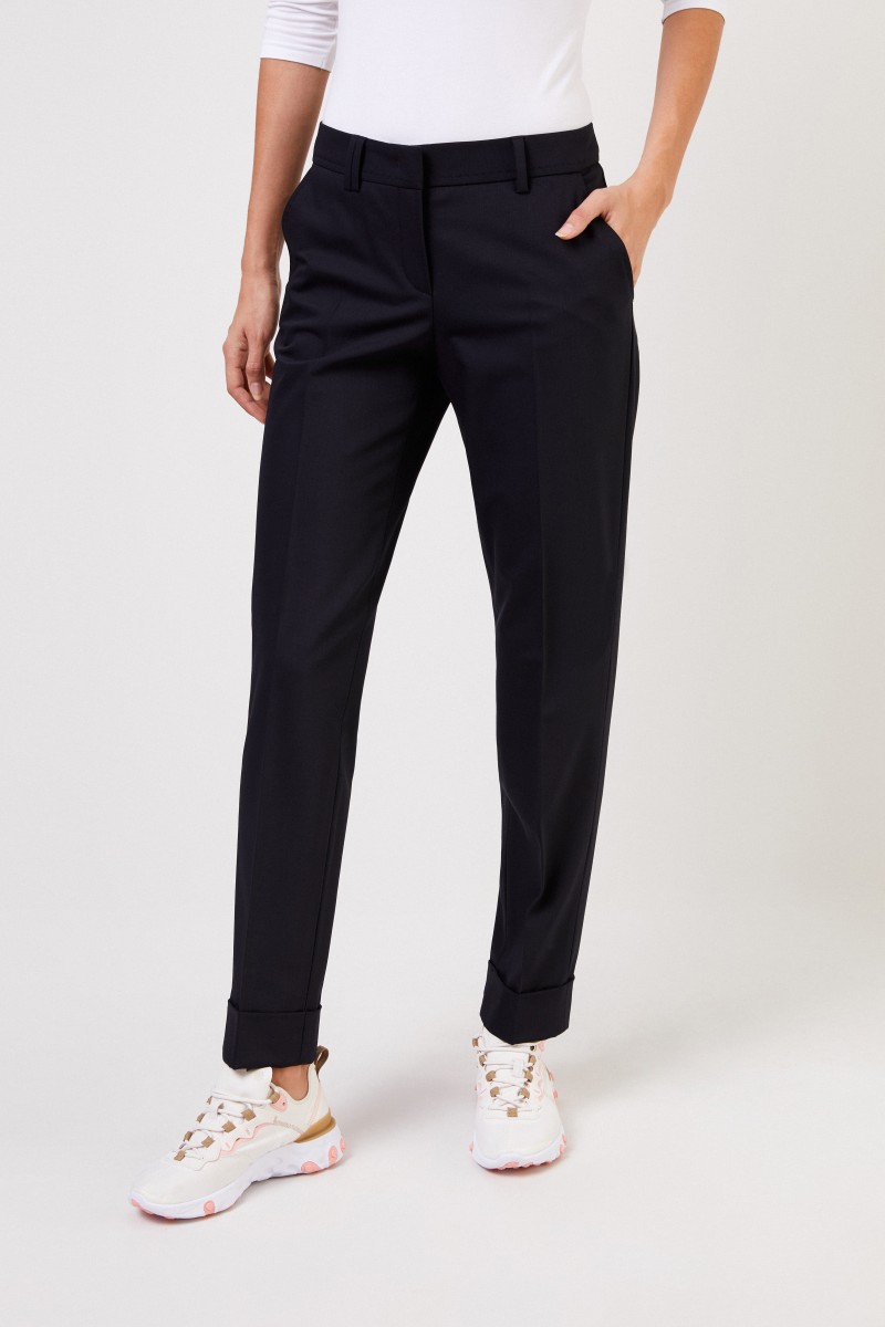 Seductive Bügelfaltenhose 'Allison' Marineblau