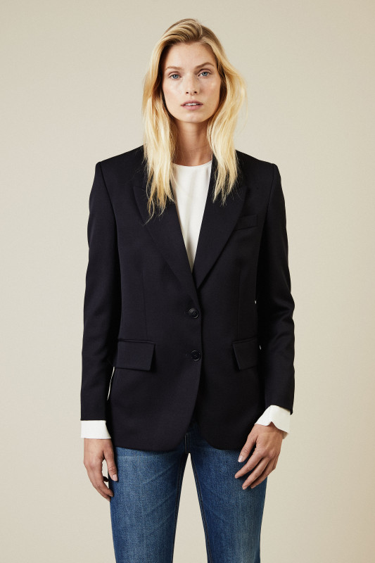 Wollblazer 'Ingrid' Blau