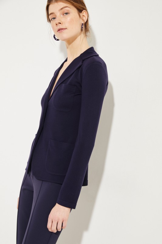 Woll-Blazer Blau