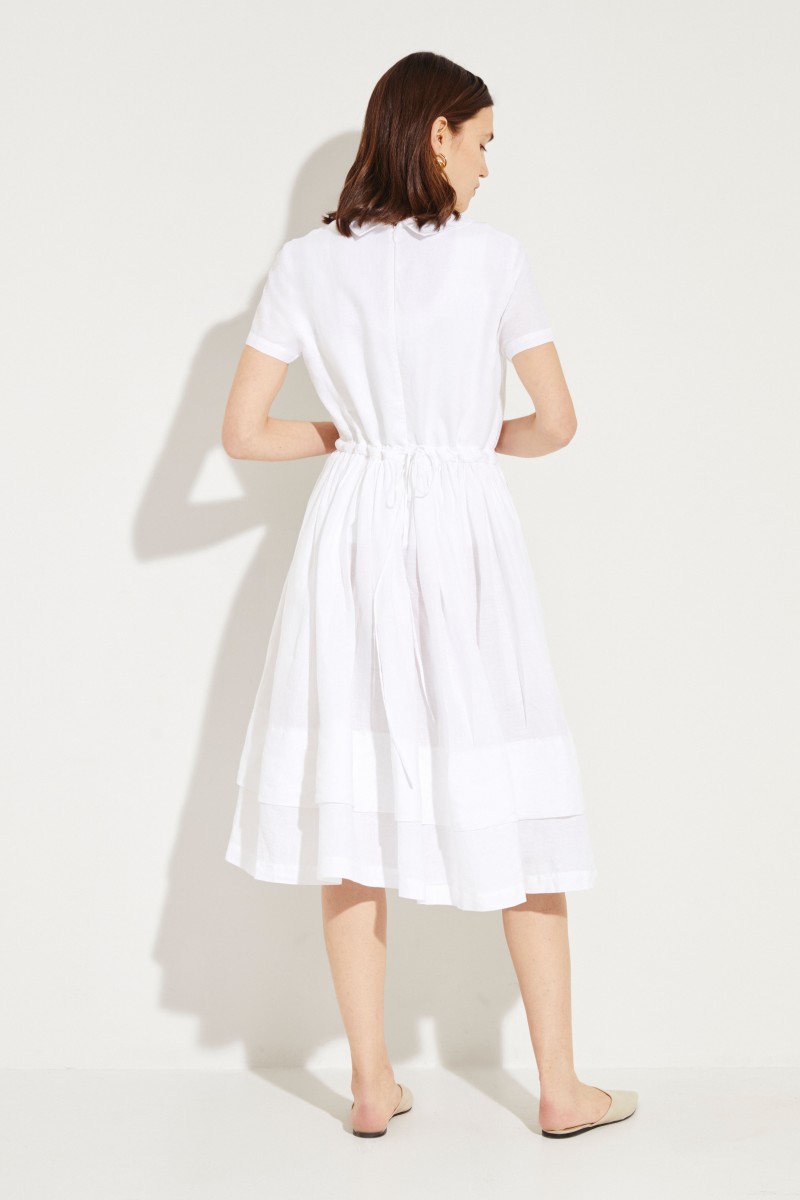 Leinen-Kleid Weiß