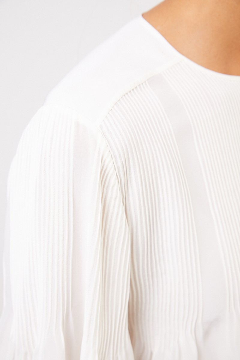 Chloé Seidenbluse mit Detail Créme