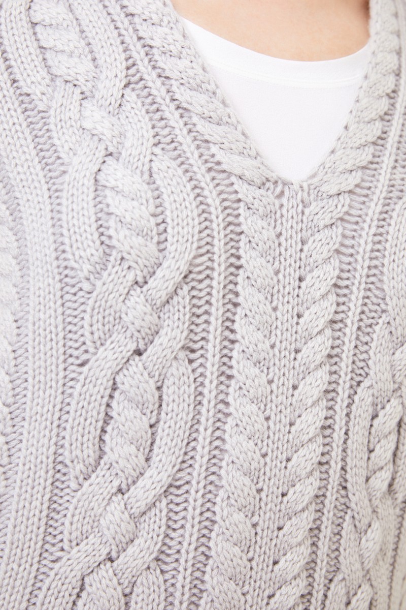 Iris von Arnim Cashmere-Pullunder 'Fahda' Silber