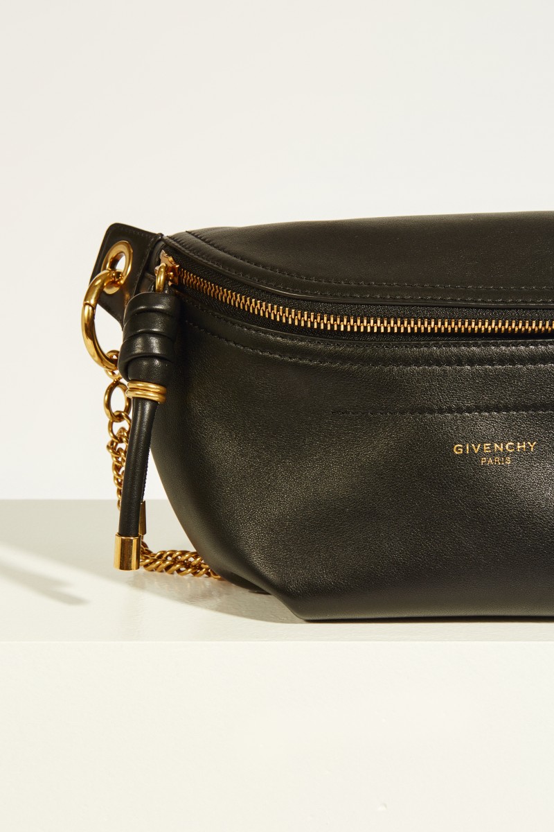 Leder-Gürteltasche 'Belt Bag' Schwarz