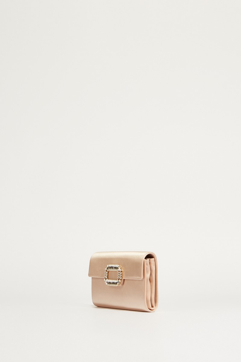 Satin-Clutch 'Envelope Flap' Rosé