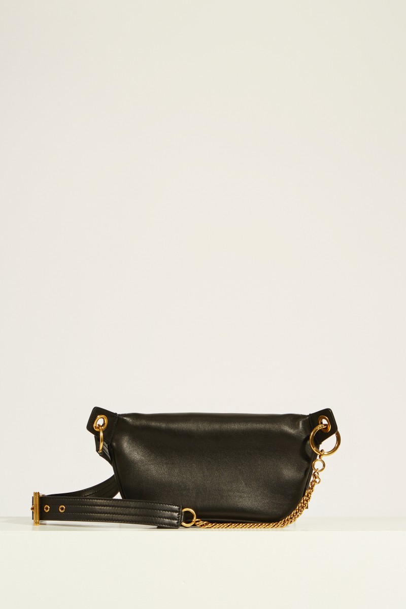 Leder-Gürteltasche 'Belt Bag' Schwarz