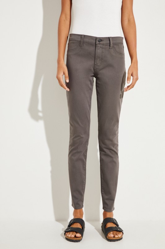 Midrise-Skinny-Jeans Grau