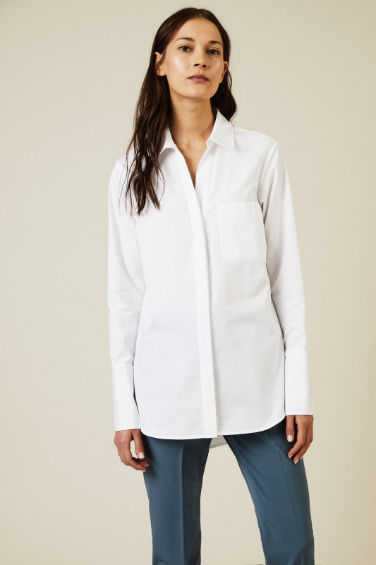 Baumwoll-Bluse 'Lively' Weiß