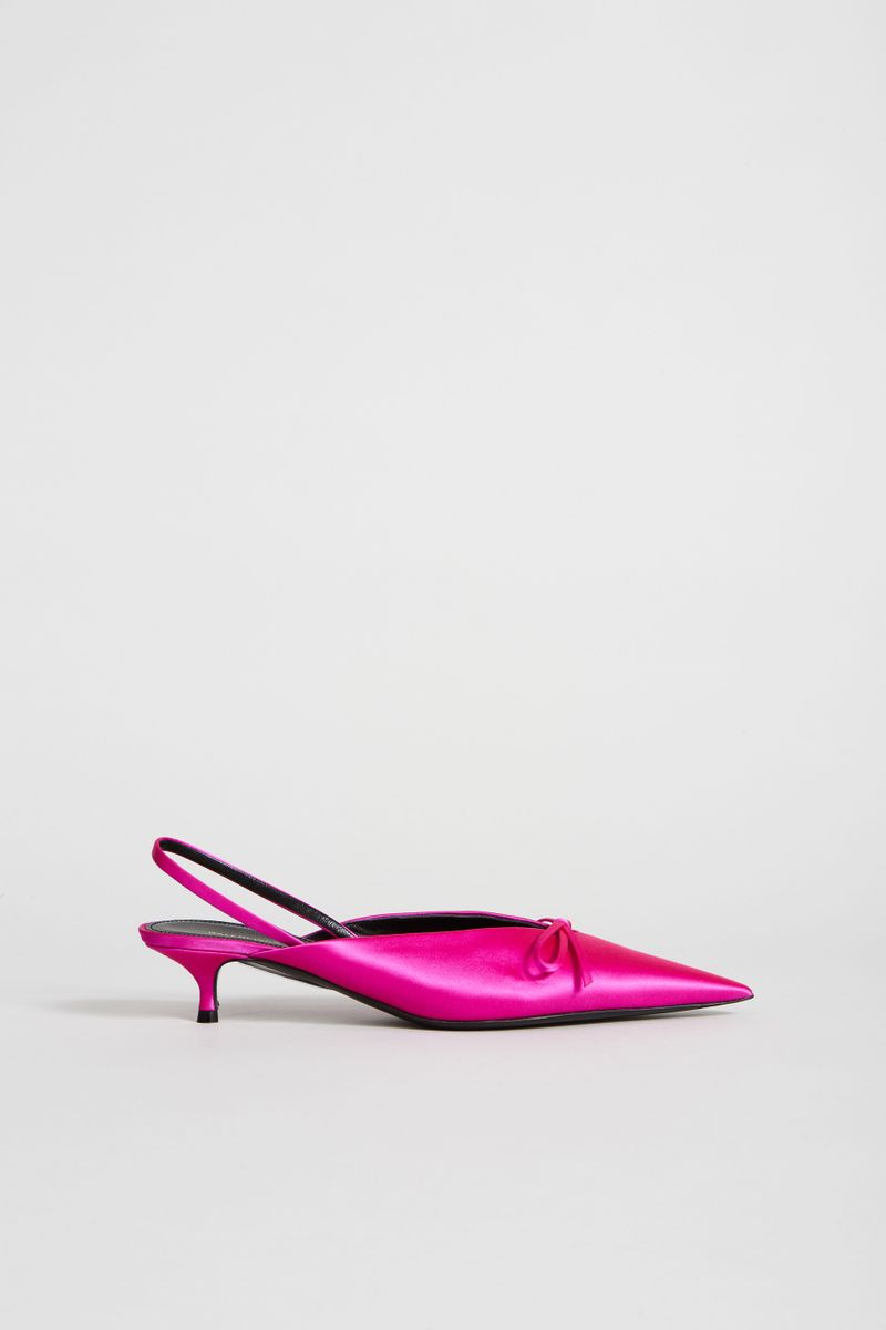 Slingback mit Schleife Fuchsia