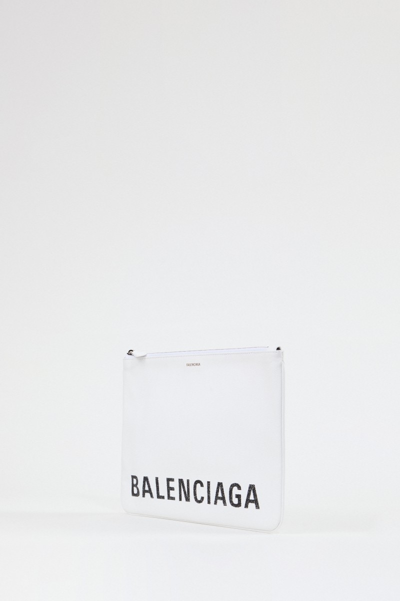 Balenciaga Clutch 'Ville Pouchette' Medium Weiß