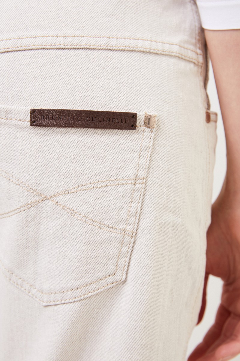 Brunello Cucinelli Klassische Jeans Creme