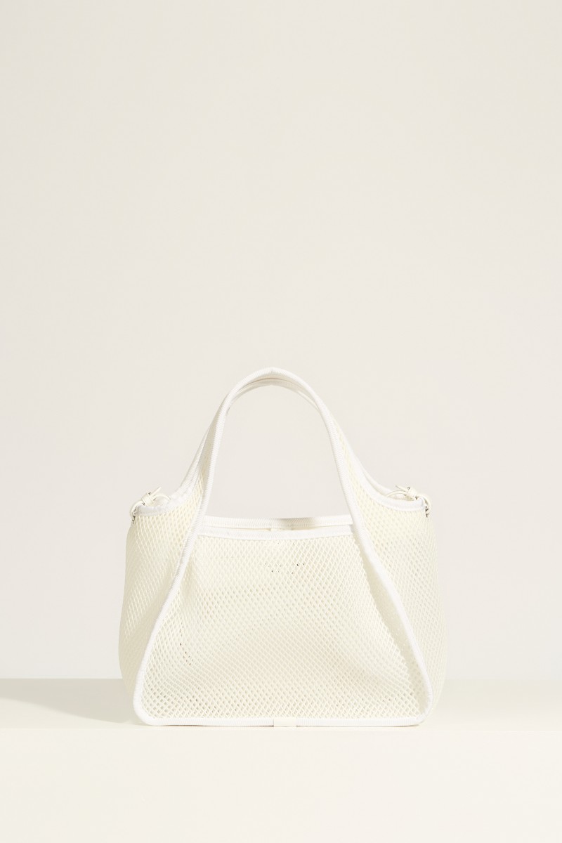 Tasche aus Mesh 'Cross Body Bag' Weiß