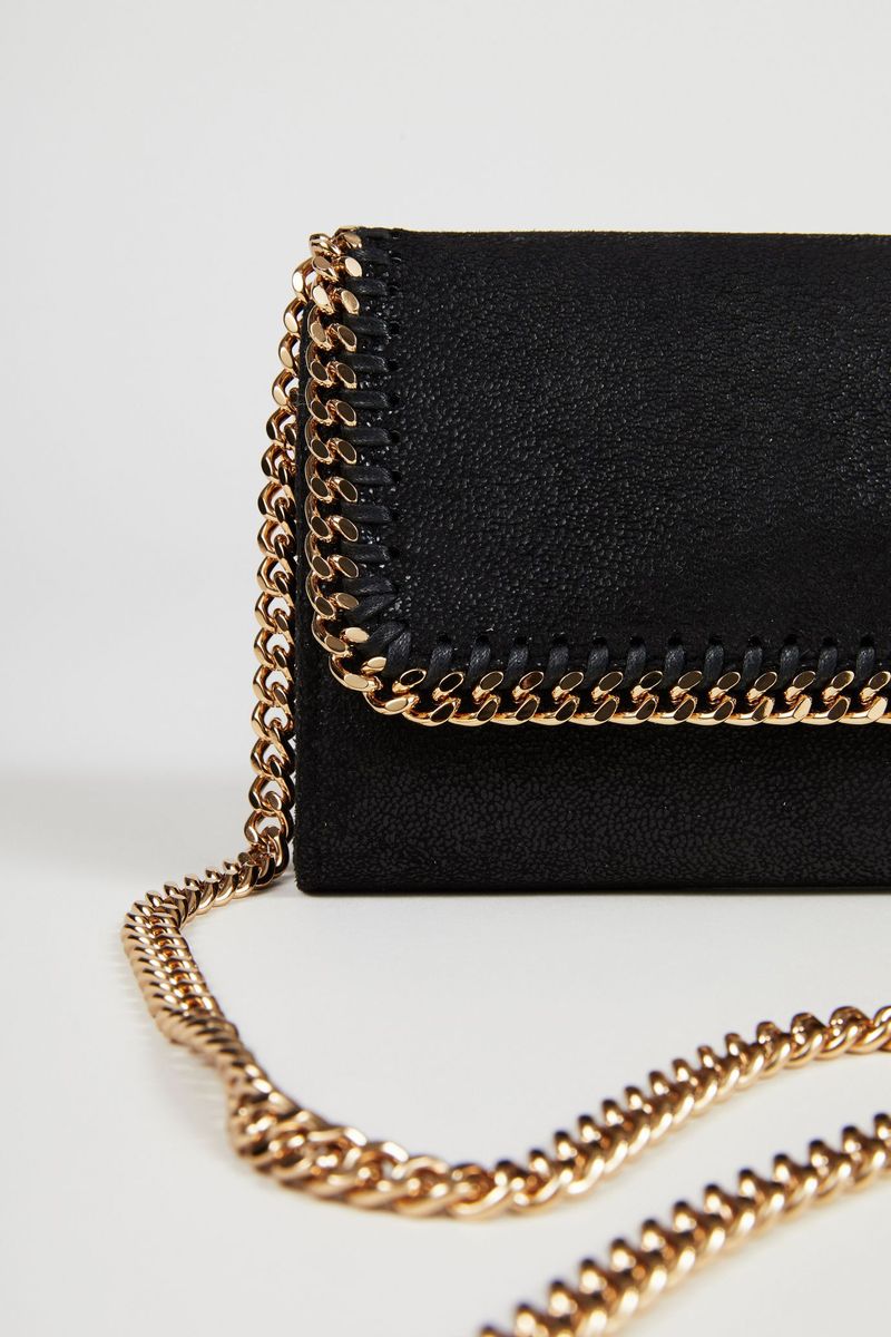 Umhängetasche 'Falabella Crossbody' Black/Gold