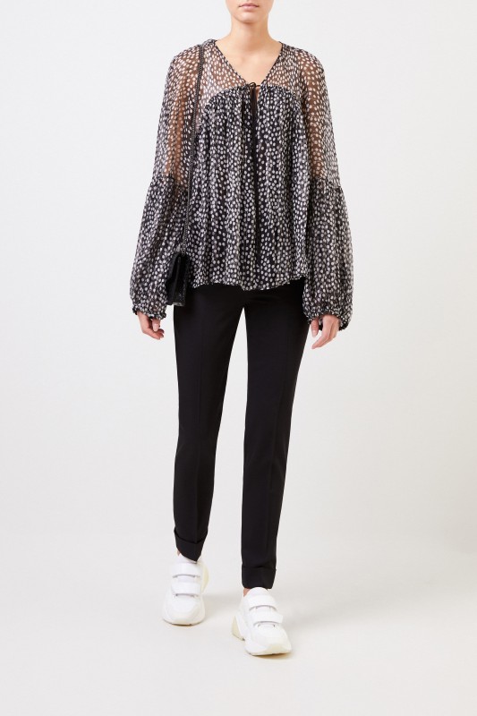 Stella McCartney Woll-Hose 'Emery' Schwarz