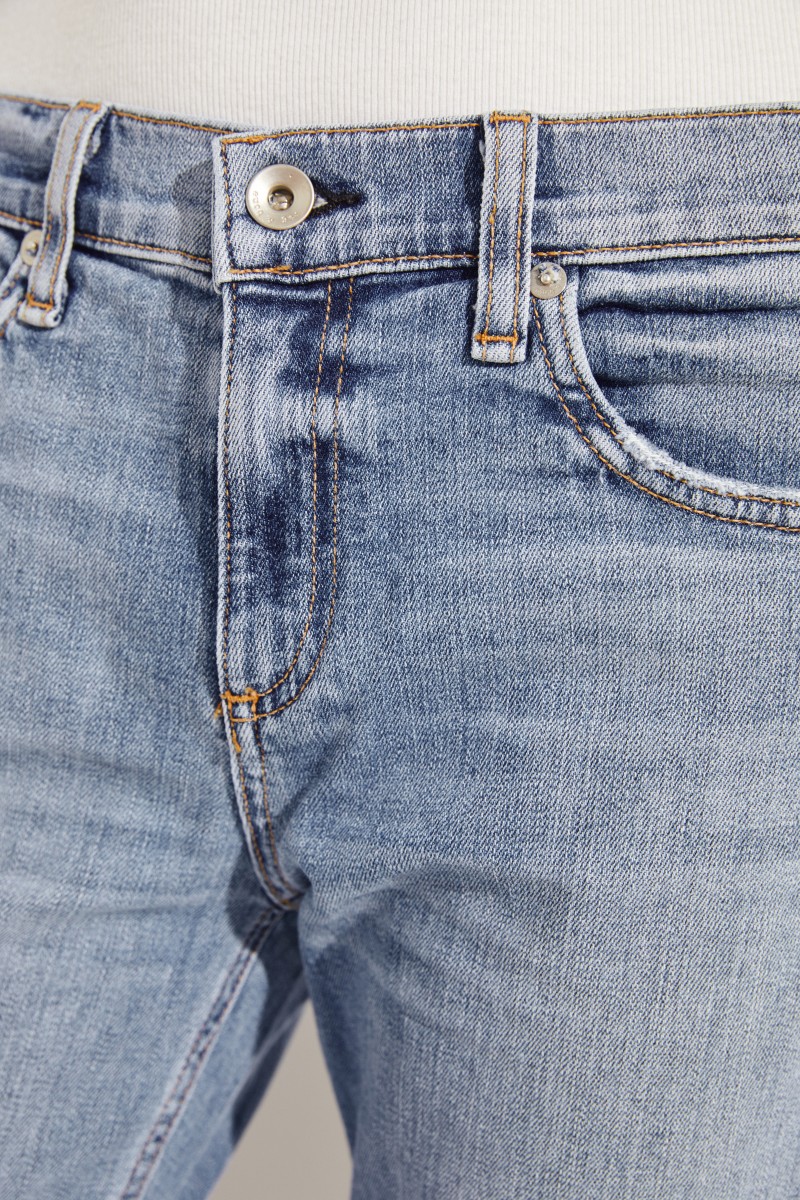 Jeans 'Ankle Dre' im Used-Look Blau