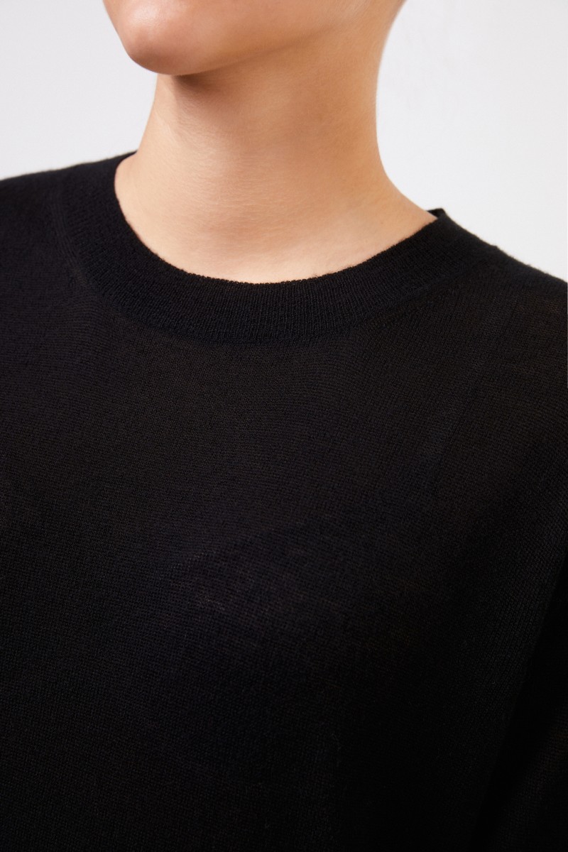 Bottega Veneta Langer Cashmere-Pullover Schwarz