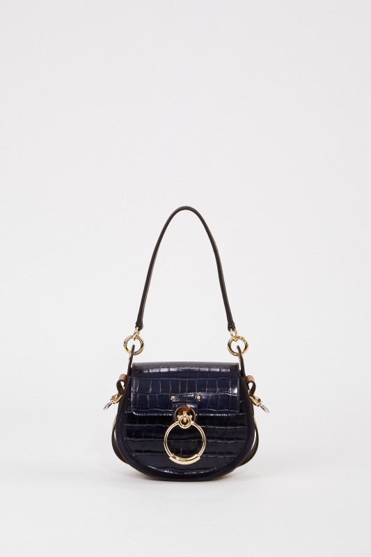 Chloé Umhängetasche 'Tess Croco Small' Full Blue