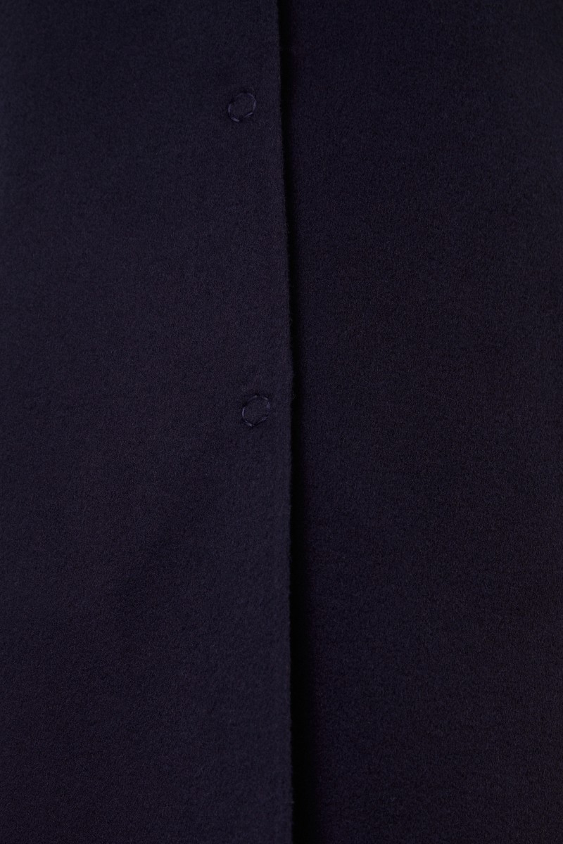 Manzoni 24 Woll-Cashmere-Mantel mit Revers Marineblau