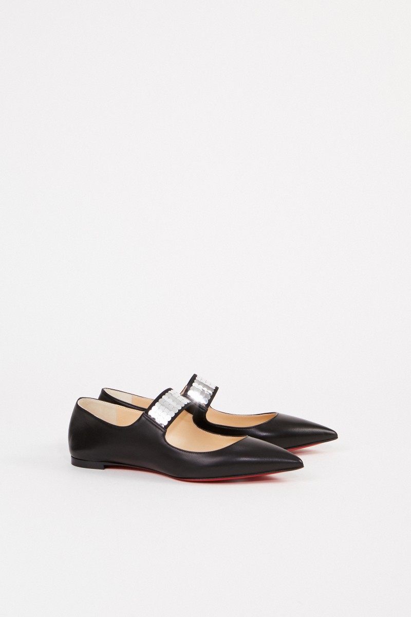 Christian Louboutin Flats mit Pailletten-Details Schwarz
