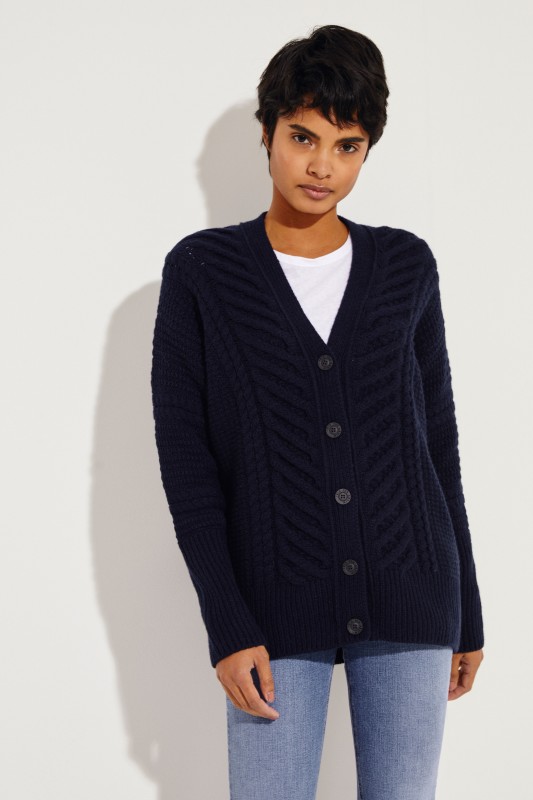 Cashmere-Cardigan 'Beatriz' Blau