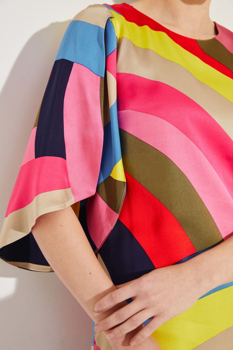 Kleid mit Ärmel-Detail Multi