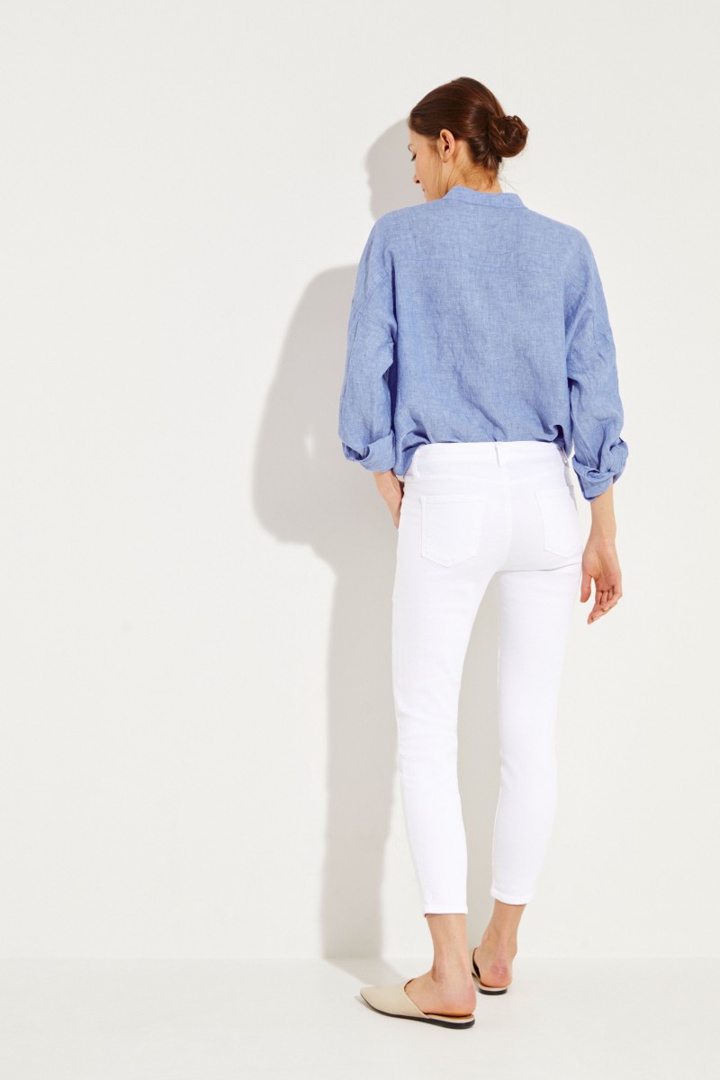 Jeans 'Midrise Capri' Weiß
