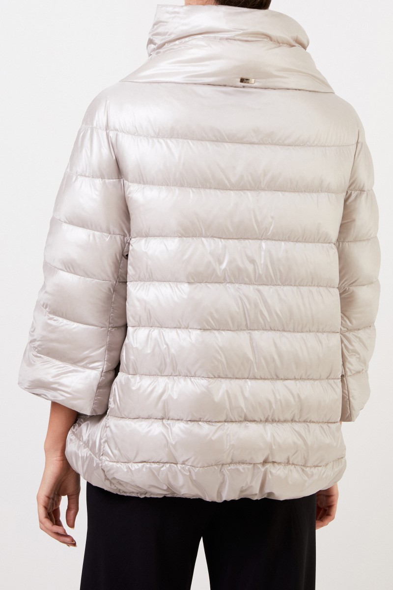 Herno Daunenjacke mit Stehkragen Beige/Grau