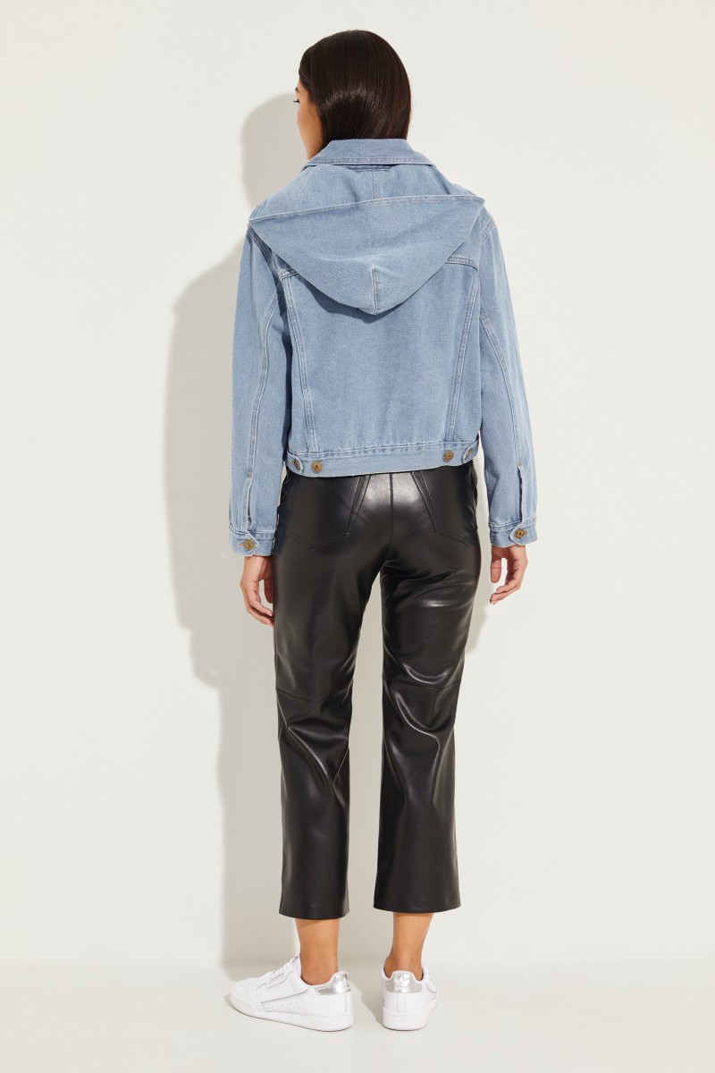 Jeansjacke 'Mijave' mit Kapuze Blau