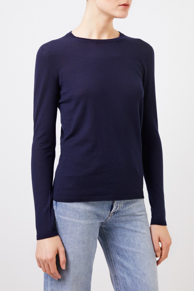 Iris von Arnim Feinstrick Cashmere-Pullover 'Ivastone' Marineblau