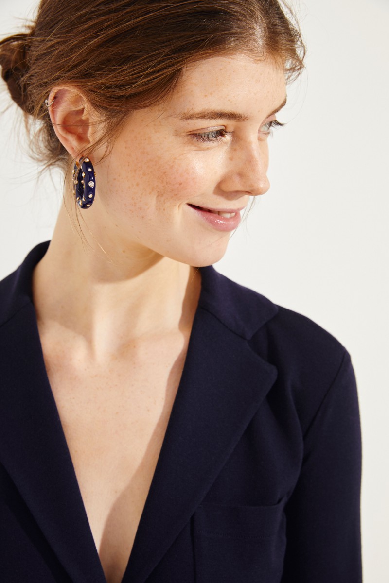 Woll-Blazer Blau
