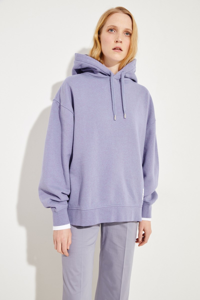 Oversize Sweatshirt mit Kapuze Blue Melange