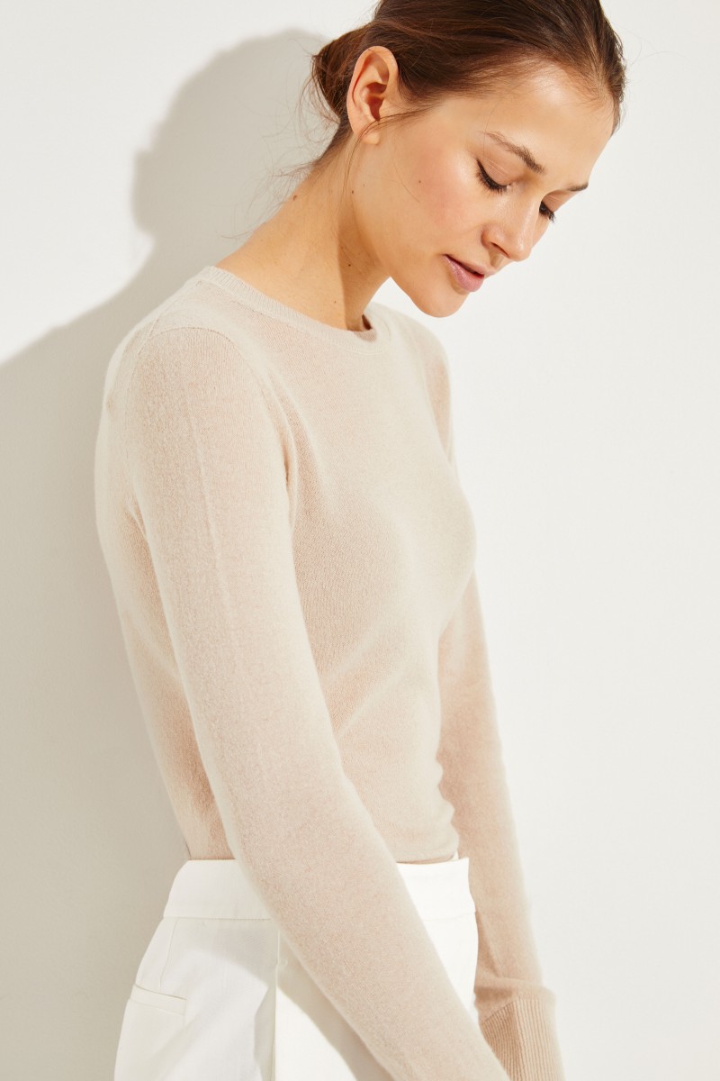 Cashmere-Pullover Beige