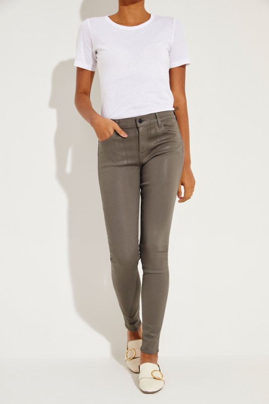Mid Rise Skinny Jeans Oliv