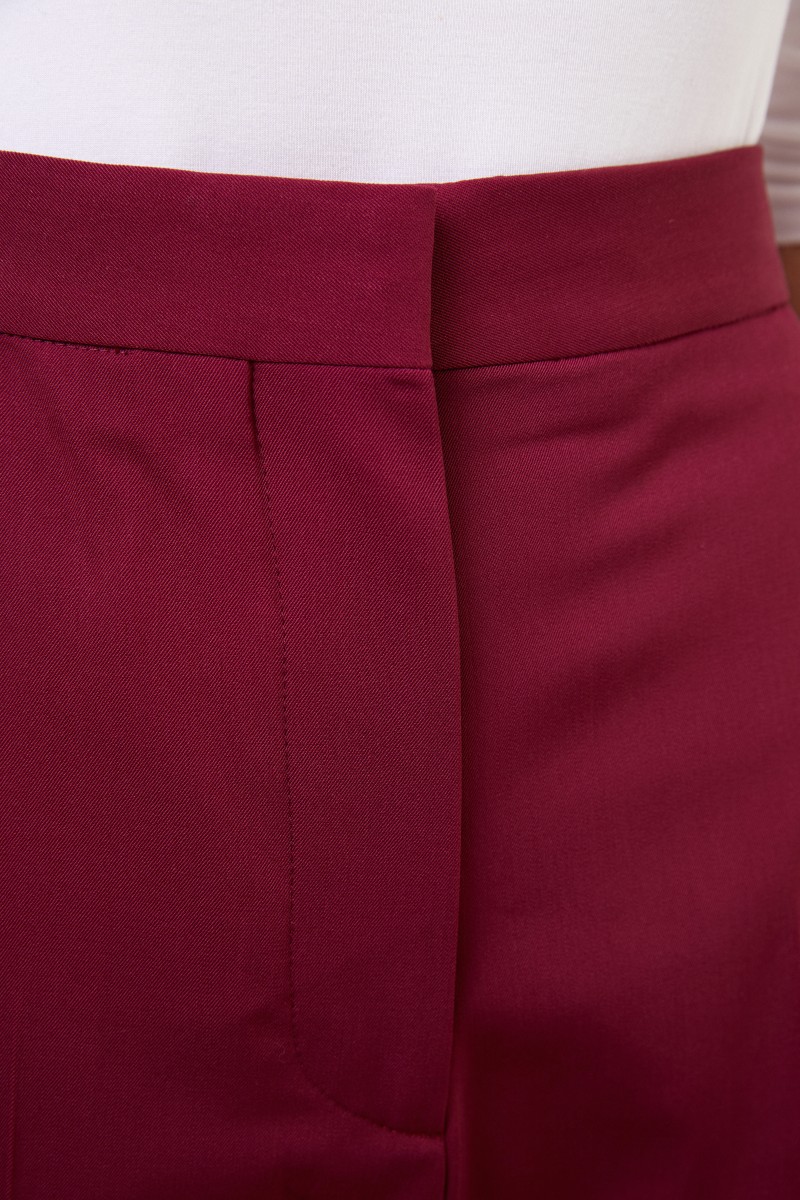 Stella McCartney Klassische Hose mit Schlitz-Detail Burgundy