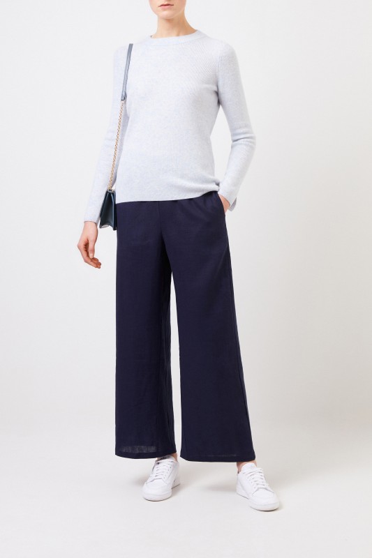 Iris von Arnim Cashmere-Seiden Pullover 'Talitha' Hellblau