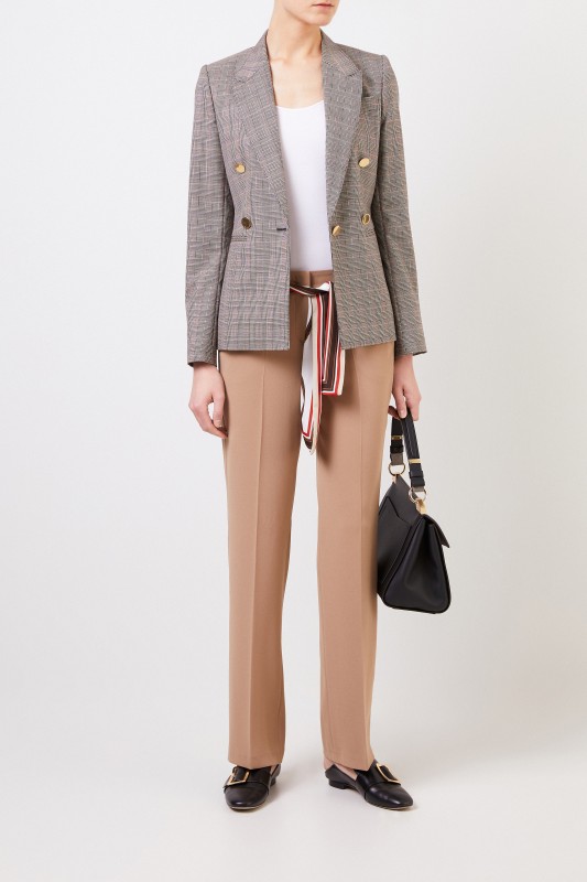 Hose 'Malice' mit Stoffgürtel Camel