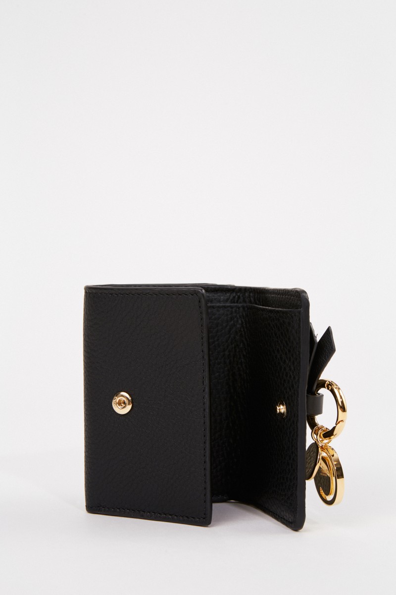 Chloé Mini-Portemonnaie 'Alphabet Coins' Schwarz