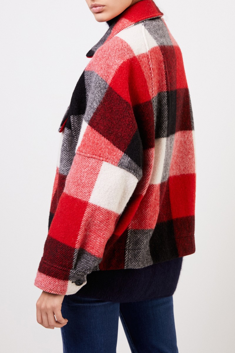 Woolrich Woll-Jacke 'Buffalo' mit Karomuster Rot/Multi