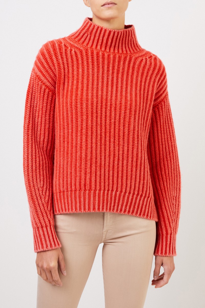 Iris von Arnim Cashmere-Pullover 'Savrine' mit Turtleneck Granat