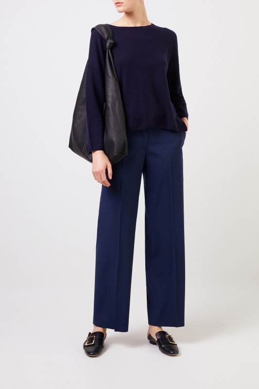 Iris von Arnim Oversize Cashmere-Pullover 'Callisto' Marineblau