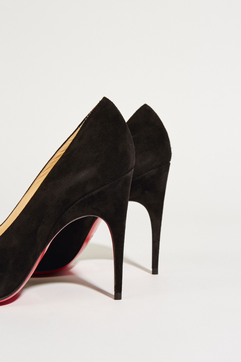Veloursleder-Pump 'Alminette' Schwarz