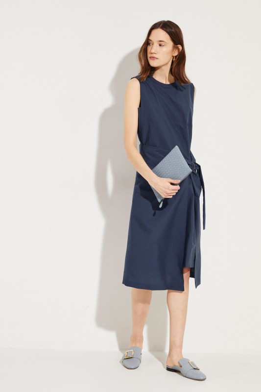 Baumwoll-Wickelkleid Petrol
