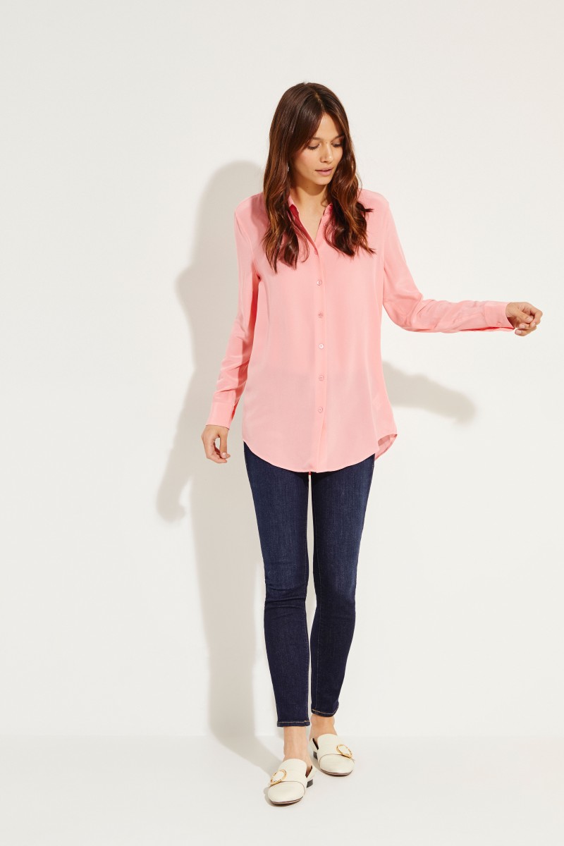 Seidenbluse 'Essential' Pink