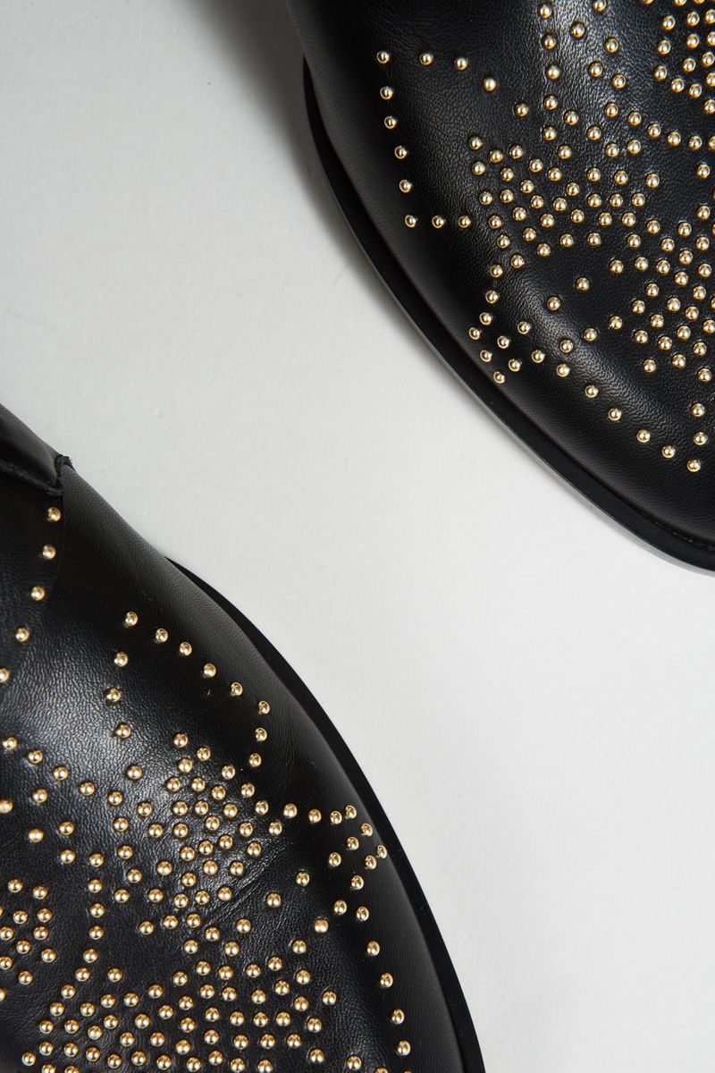 Stiefelette 'Susanna' mit Nieten Schwarz/Gold