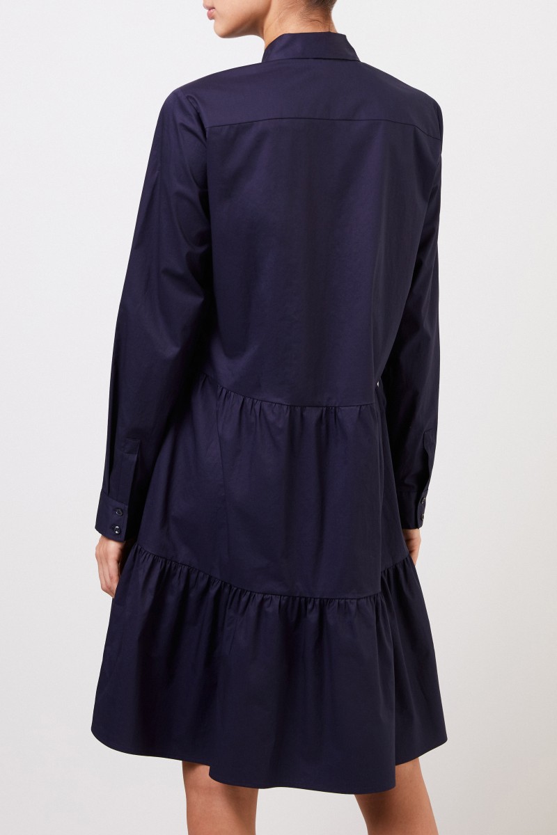 Louis and Mia Kurzes Hemdblusenkleid Marineblau