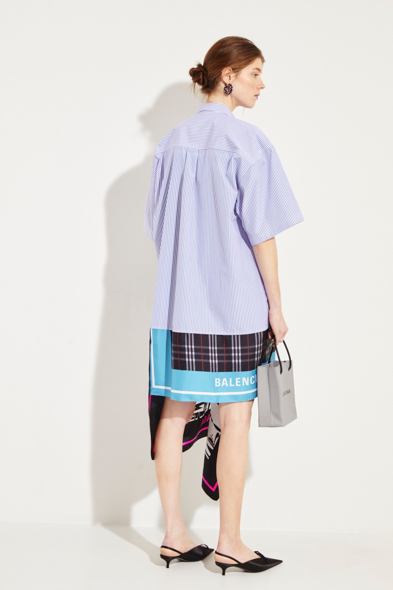 Oversized Hemdblusenkleid Multi