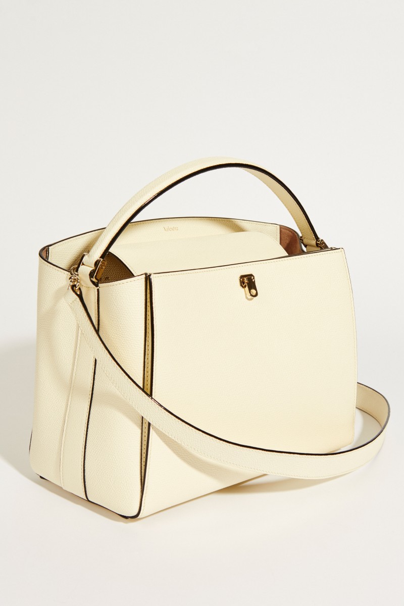 Leder-Tasche 'Brera Medium' Crème
