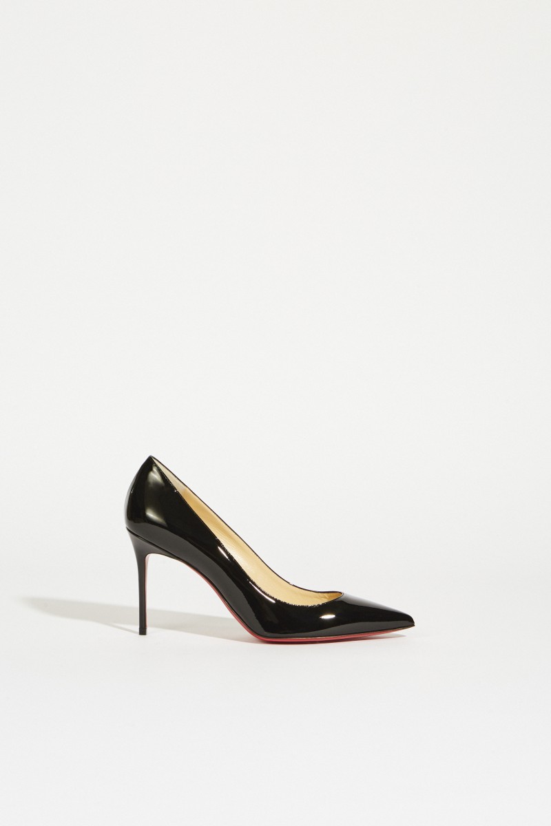 Lackleder-Pump 'Decollete' Schwarz