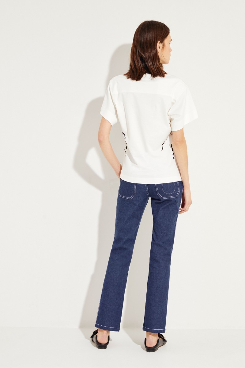 T-Shirt mit Pferde-Print Iconic Milk