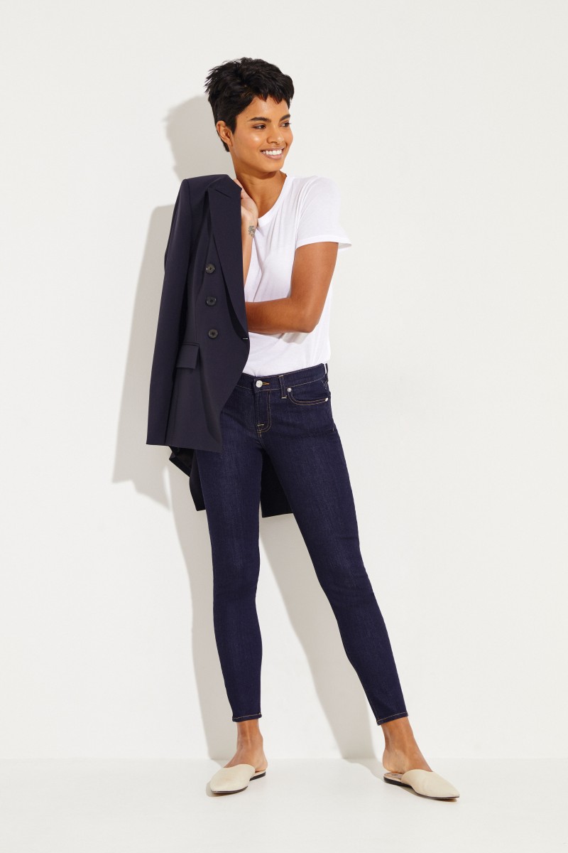 Skinny Jeans 'The Skinny Crop' Blau