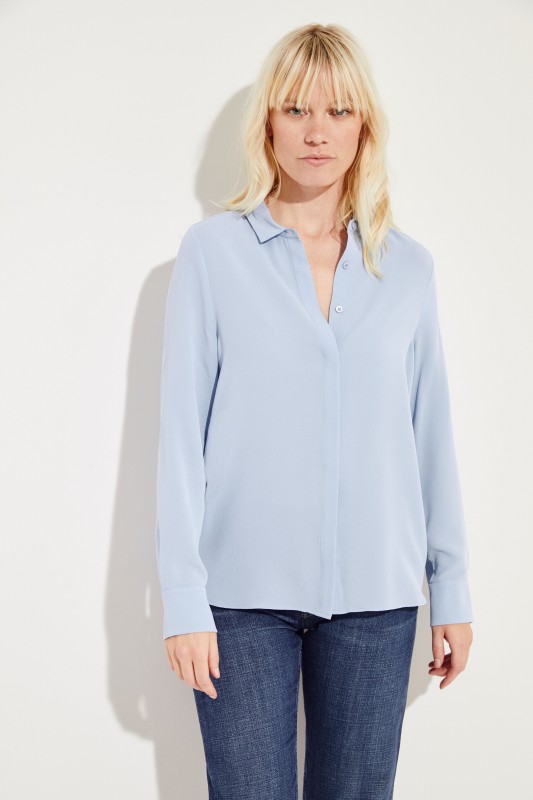 Seiden-Bluse 'Alessandra' Blau